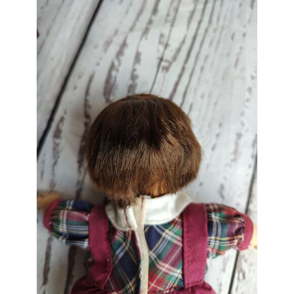 Palm Pals Bean Bag Kids Doll Boy Red Green Plaid, Sad Face Nose Running Read - Picture 10 of 11